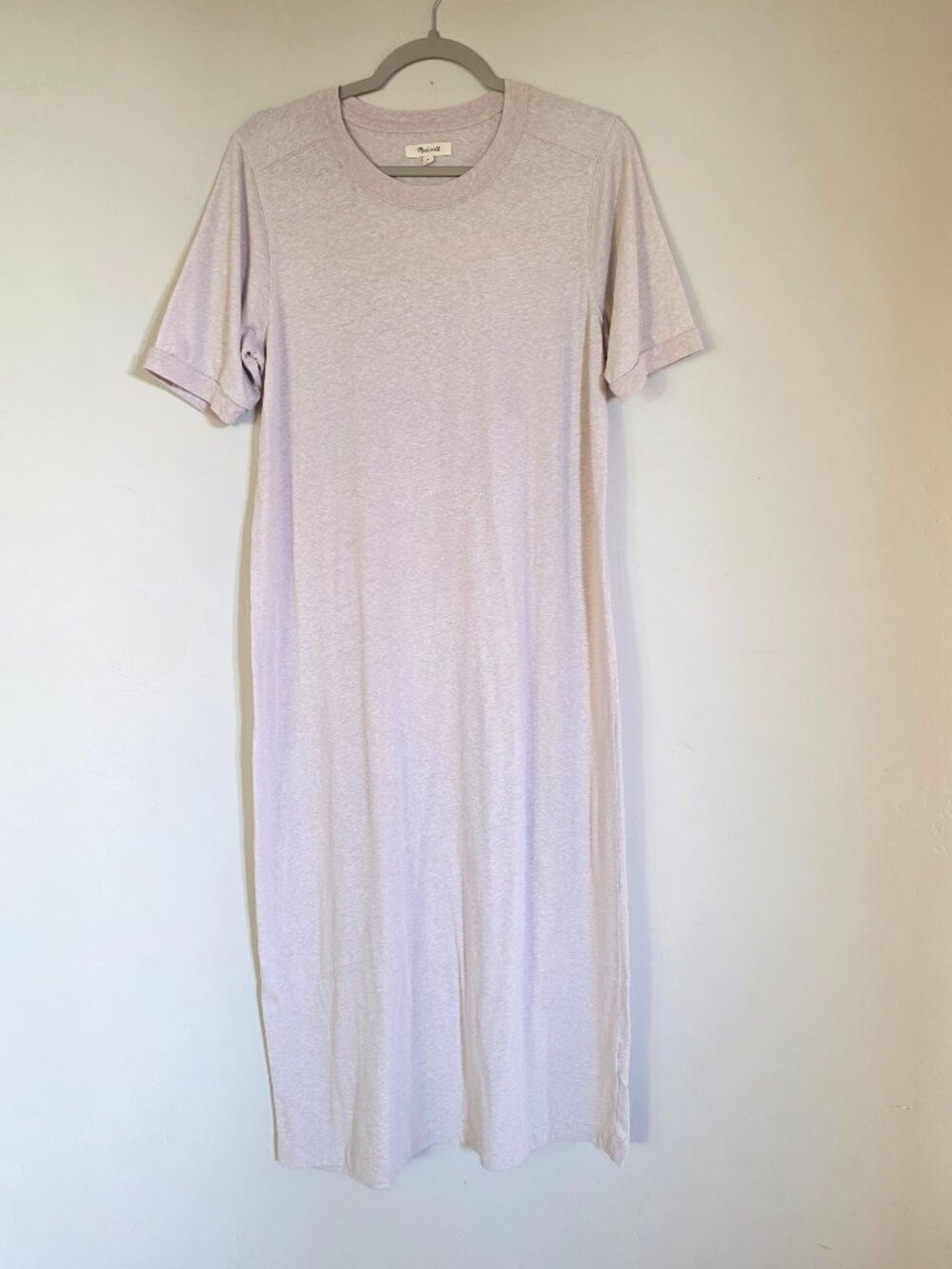 Madewell T-Shirt Midi Dress | Oatmeal Heather | Size Medium
